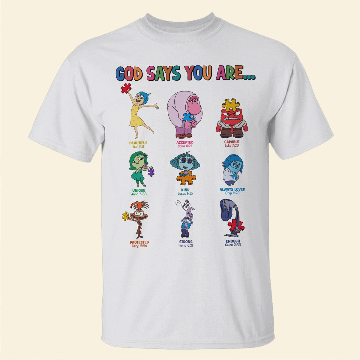 Gifts For Autistics Shirt 02hutn240225 God Say You're Beautiful, Strong And Unique-Homacus