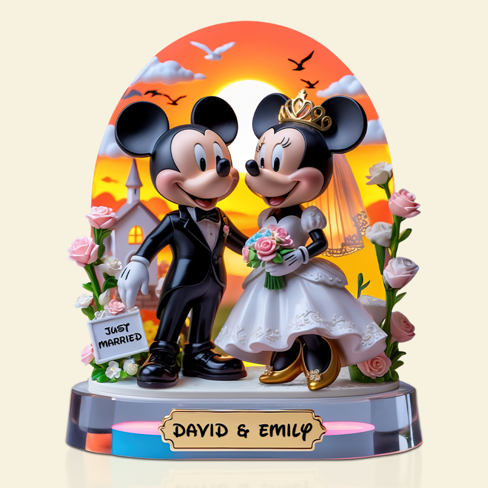 Just Married Couple Acrylic Plaque - Personalized Gifts For Couple 03topu060625-Homacus