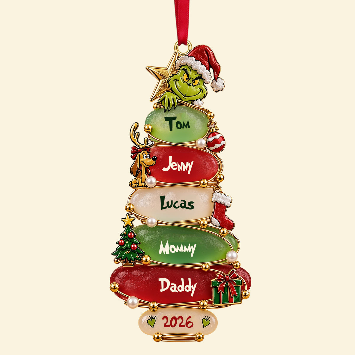 Christmas Tree Ornament - Personalized Gifts For Family 02patn220926