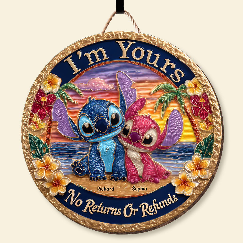 Blue Monster Fans Wood Sign - Personalized Gifts For Couple 03tgqn230525-Homacus