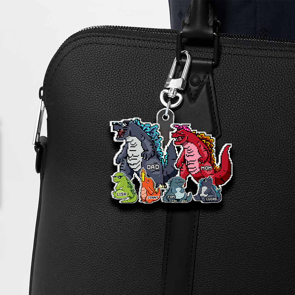 Personalized Gifts For Family Keychain Power Monster 021QHHU030625TM-Homacus