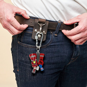 Personalized Gifts For Family Keychain Superhero Fist Bump 03QHHU030325HA-Homacus