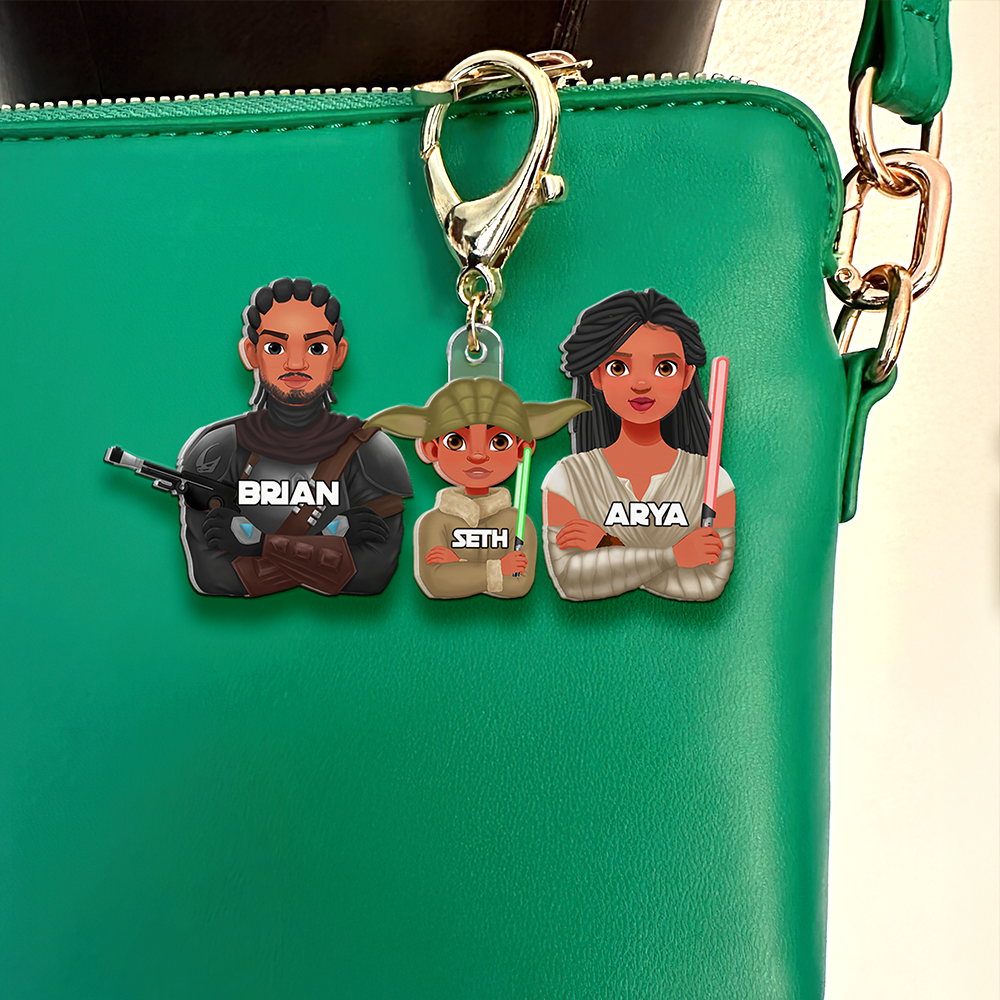 Personalized Gifts For Family Keychain Galaxy Family 01QHHU070325HG-Homacus