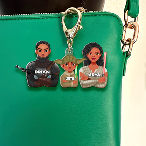 Personalized Gifts For Family Keychain Galaxy Family 01QHHU070325HG-Homacus