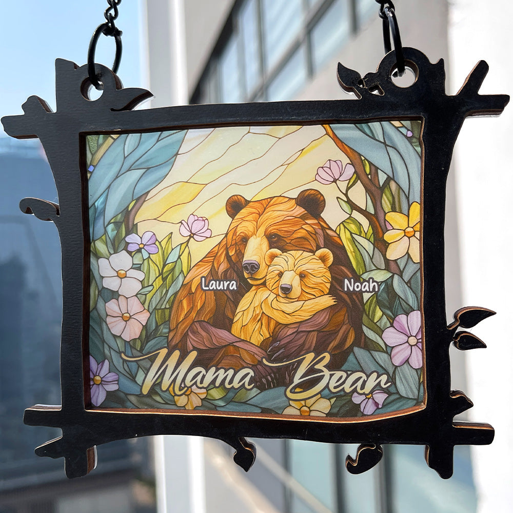 Personalized Gifts For Mom Suncatcher Ornament, Mama Bear Hug 04qhti060325-Homacus