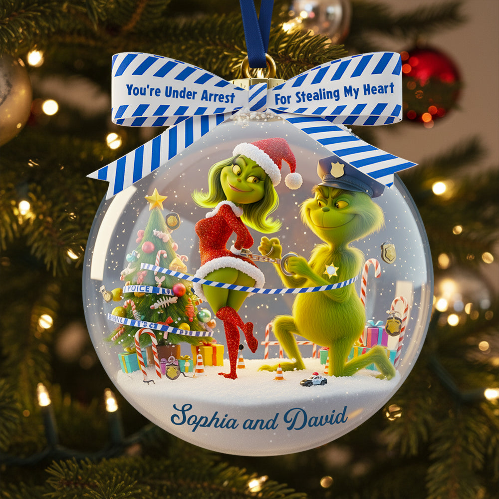 Christmas Love Under Arrest - Personalized Gifts For Couple Ornament 06TGDT300925-Homacus