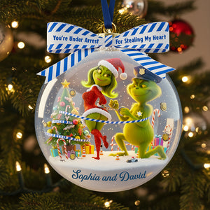 Christmas Love Under Arrest - Personalized Gifts For Couple Ornament 06TGDT300925-Homacus