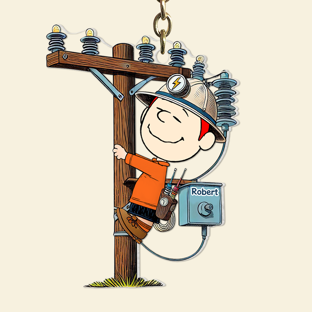 Personalized Gifts For Lineman Keychain 05ohpu200125-Homacus