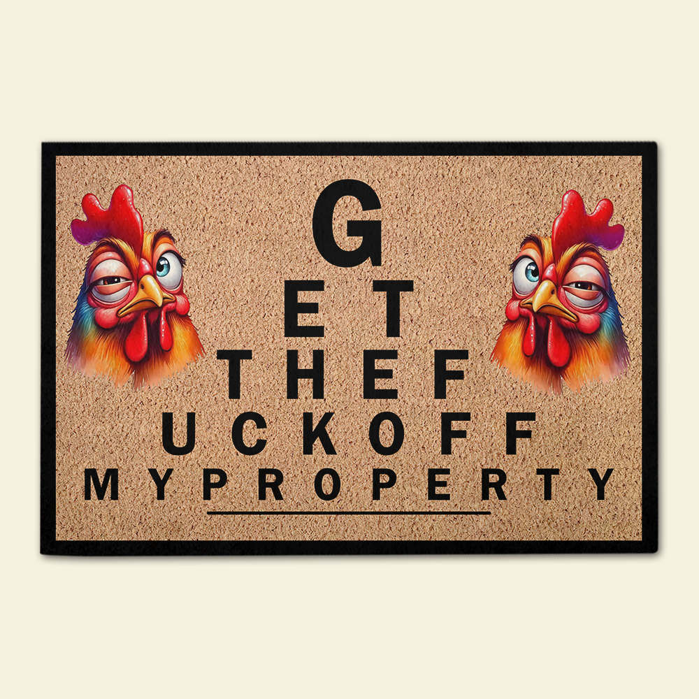 Personalized Funny Attitude Animal Doormat Collection, Get Off My Property 01qhpu241224-Homacus