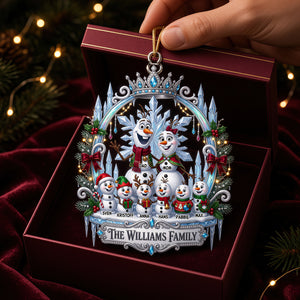 Adorable Snowman Christmas Ornament - Personalized Gifts For Family 02HADT010926