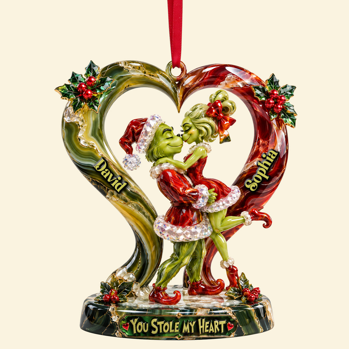 Stole My Heart Couple Christmas Ornament - Personalized Gifts For Couple 09qhtn191026-Homacus