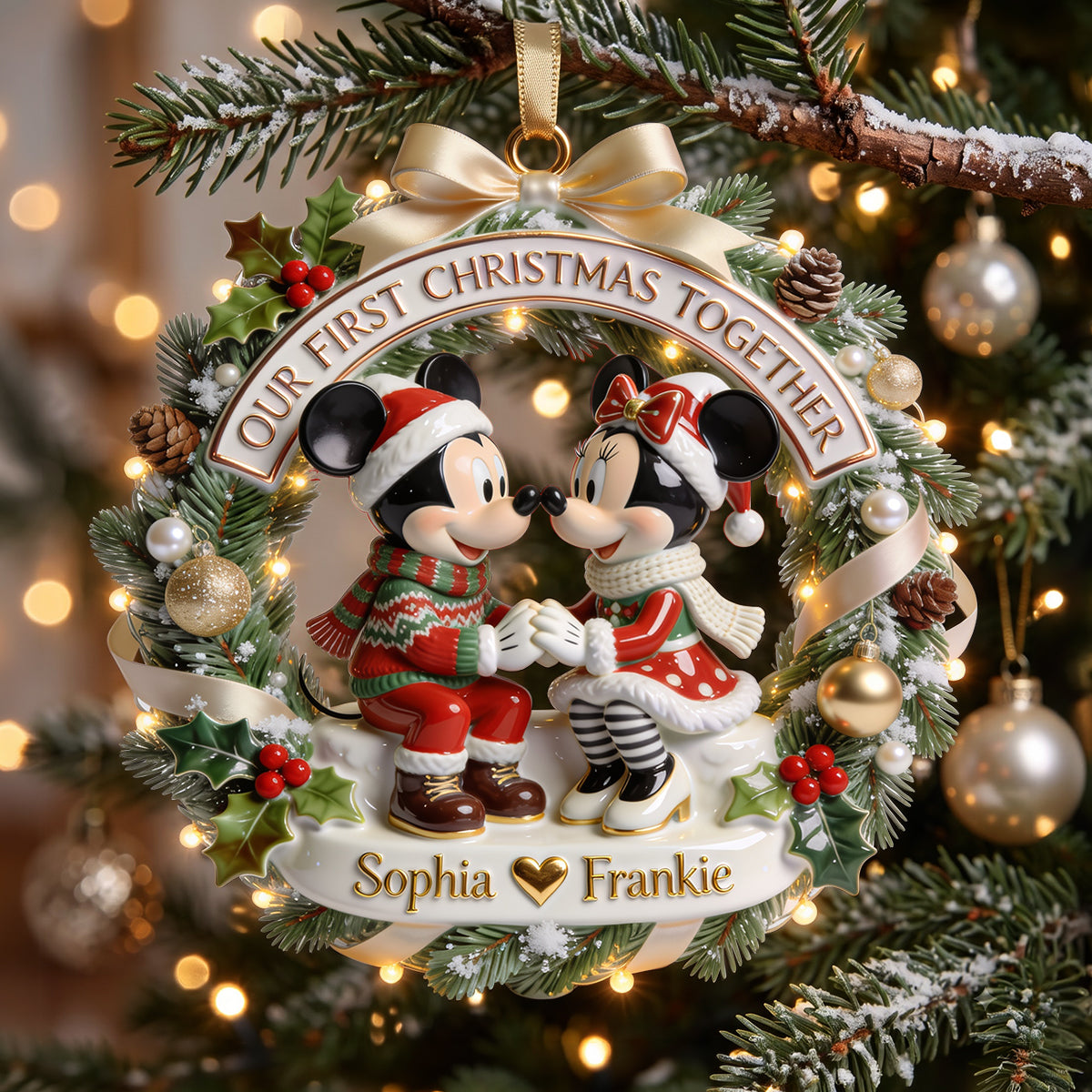 Our First Christmas Together Ornament - Personalized Gifts For Couple 05pgtn050826