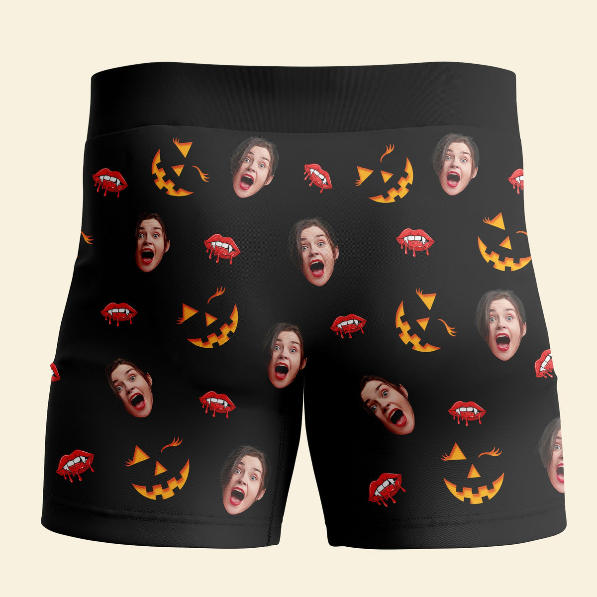 Custom Photo Gifts For Couple Boxer Briefs Halloween Pumpkin Smash Just Tip 03XQDT010824-Homacus