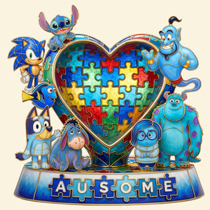 Ausome Gang Acrylic Plaque - Custom Photo Gifts For Autism Kids 03qhtn020426-Homacus