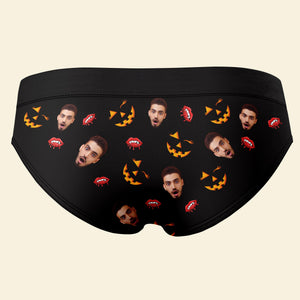 Custom Photo Gifts For Couple Boxer Briefs Halloween Pumpkin Smash Just Tip 03XQDT010824-Homacus