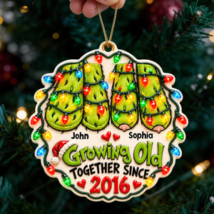 Old Furry Naughty Couple Ornament - Personalized Christmas Gifts For Couples 05nadt191026-Homacus
