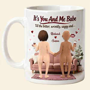 Cheers Old Couple Mug Personalized Gifts For Couple 02NADT070126-Homacus