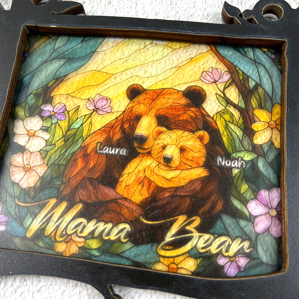 Personalized Gifts For Mom Suncatcher Ornament, Mama Bear Hug 04qhti060325-Homacus