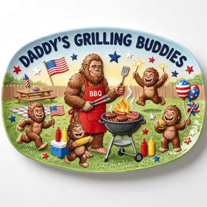 Bigfoot Dad Grilling Plate - Personalized Gifts For Dads 02natn200526-Homacus