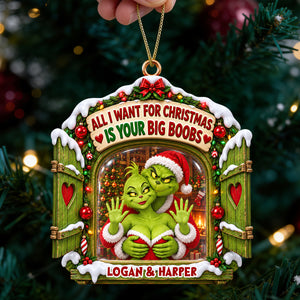 Cheeky Couple Holiday Ornament - Personalized Christmas Gifts For Couple 07ohdt071026-Homacus