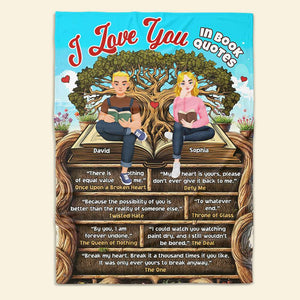 Personalized Gifts For Couple Book Lover Blanket 04TODT040125HG-Homacus