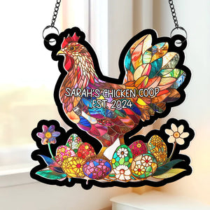 Personalized Gifts For Chicken Lover Window Hanging Suncatcher Ornament 01XQQN180225-Homacus
