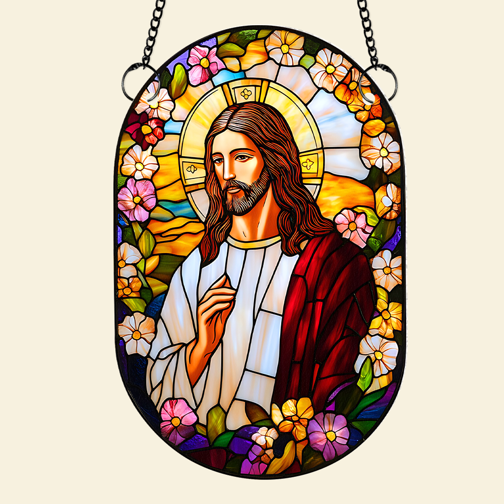 Personalized Gifts For Jesus Lover Suncatcher Ornament 06hupu070325-Homacus