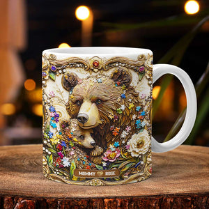 Personalized Gifts For Mom Coffee Mug, Autism Mama Bear 02TGMH240225-Homacus