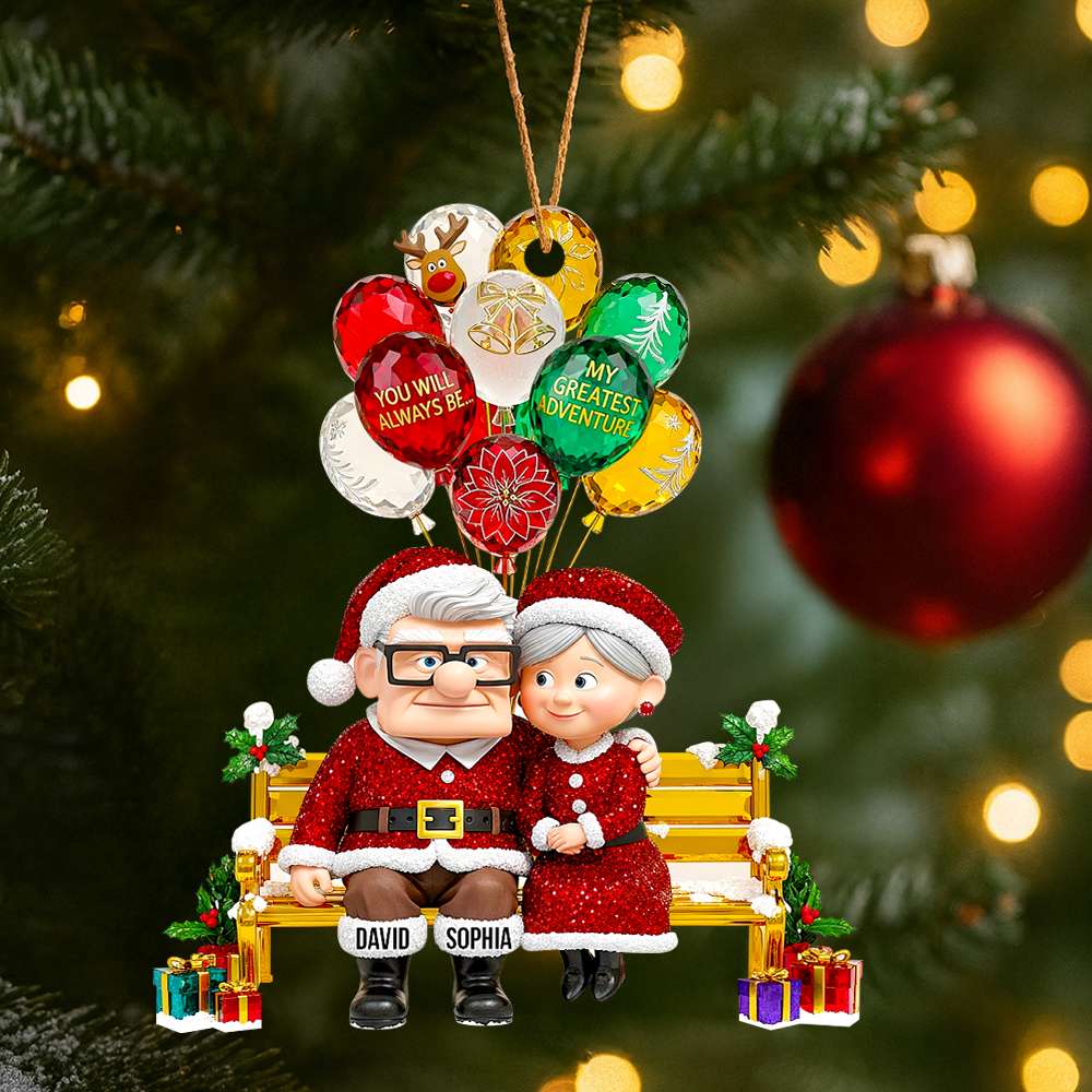 Romantic Couple Christmas Ornament - Personalized Gifts For Couple 03TGDT110825-Homacus