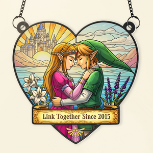 Couple Link Window Hanging Suncatcher Ornament - Personalized Gifts For Couple 02napu110625-Homacus