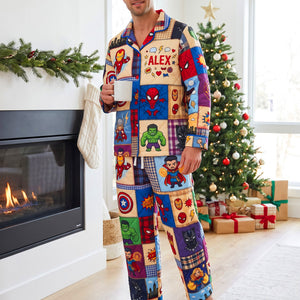 Power Team Family Button Up Pajama Set - Personalized Gifts 05NAQN270826