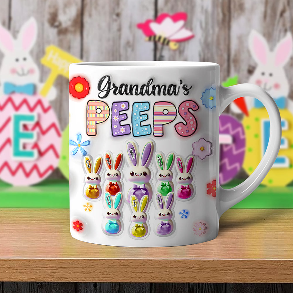 Personalized Gifts For Grandma Coffee Mug 03ohqn240125 Grandma's Peeps Easter Gifts-Homacus