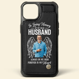 Custom Photo Gifts For Mom Leather Flip Wallet Phone Case 03xqtn210225 In Loving Memories Of My Dear Husband-Homacus