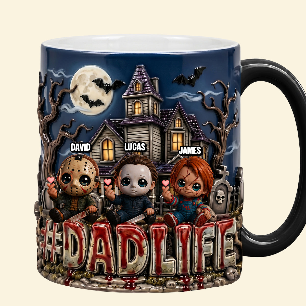 Dad Life With Little Horrors Magic Mug - Personalized Gifts For Dads 05patn120526-Homacus