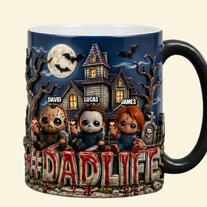 Dad Life With Little Horrors Magic Mug - Personalized Gifts For Dads 05patn120526-Homacus
