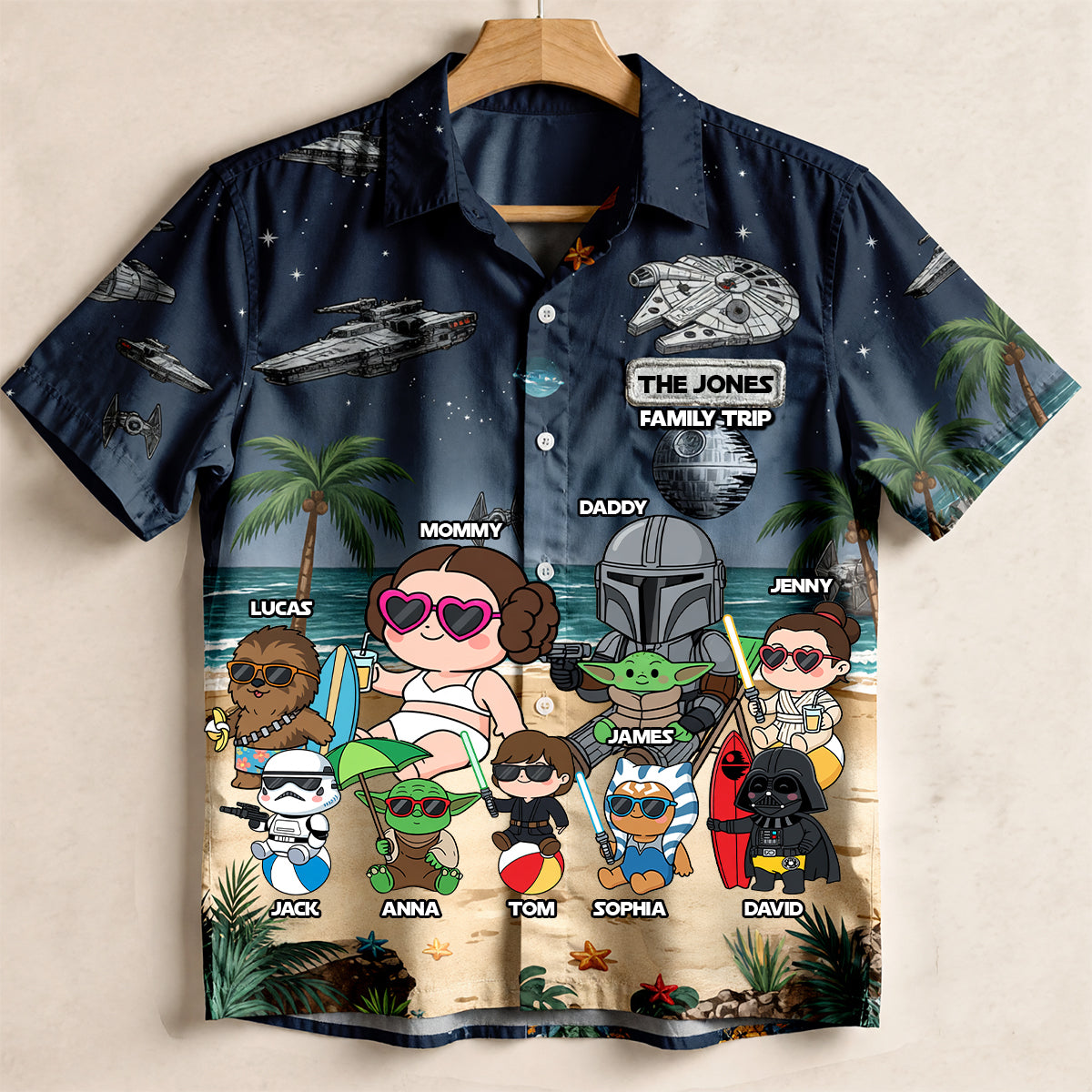 Space Family Summer Vacation Hawaiian Shirt - Personalized Matching Gifts For Family 04qhtn180626-Homacus