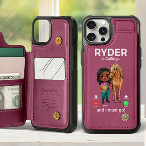Personalized Gifts For Horse Lovers 04acpu190325 Leather Flip Wallet Phone Case-Homacus