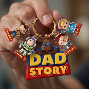 Lovely Characters Acrylic Tag Keychain - Personalized Gifts For Dads 022tyqn230426-Homacus