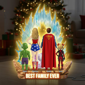 Best Family Ever Acrylic Light Box - Personalized Gifts For Family 02OHLU291025-Homacus