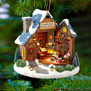 Book Nook Christmas Ornament Personalized Gifts For Book Lovers 01PGDT080825-Homacus