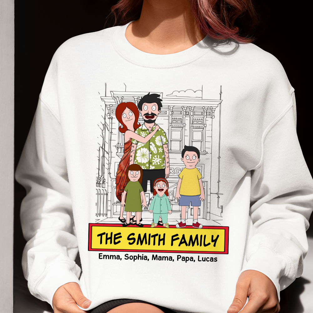Personalized Gifts For Family Shirt Cartoon Family 05ACPU120225HG-Homacus