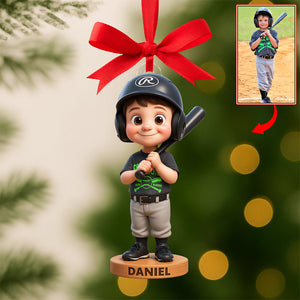 Baseball Kid Acrylic Ornament - Custom Photo Gifts For Baseball Lovers 01pgqn280825-Homacus