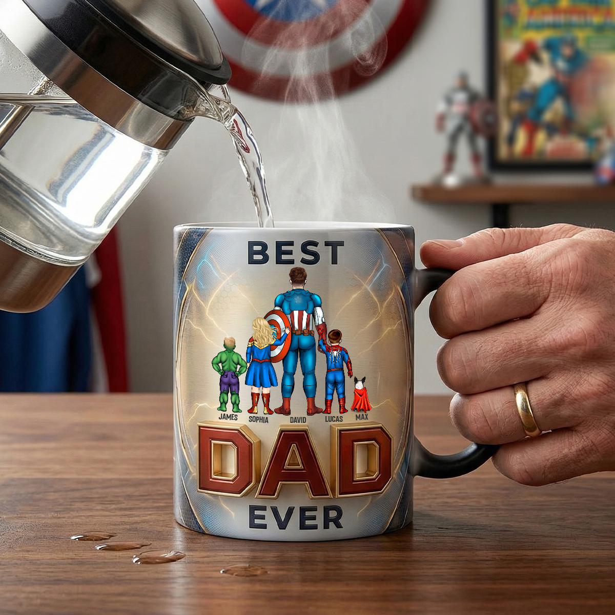 Best Dad Ever Magic Coffee Mug - Personalized Gifts For Dads 03NATN260326PA-Homacus