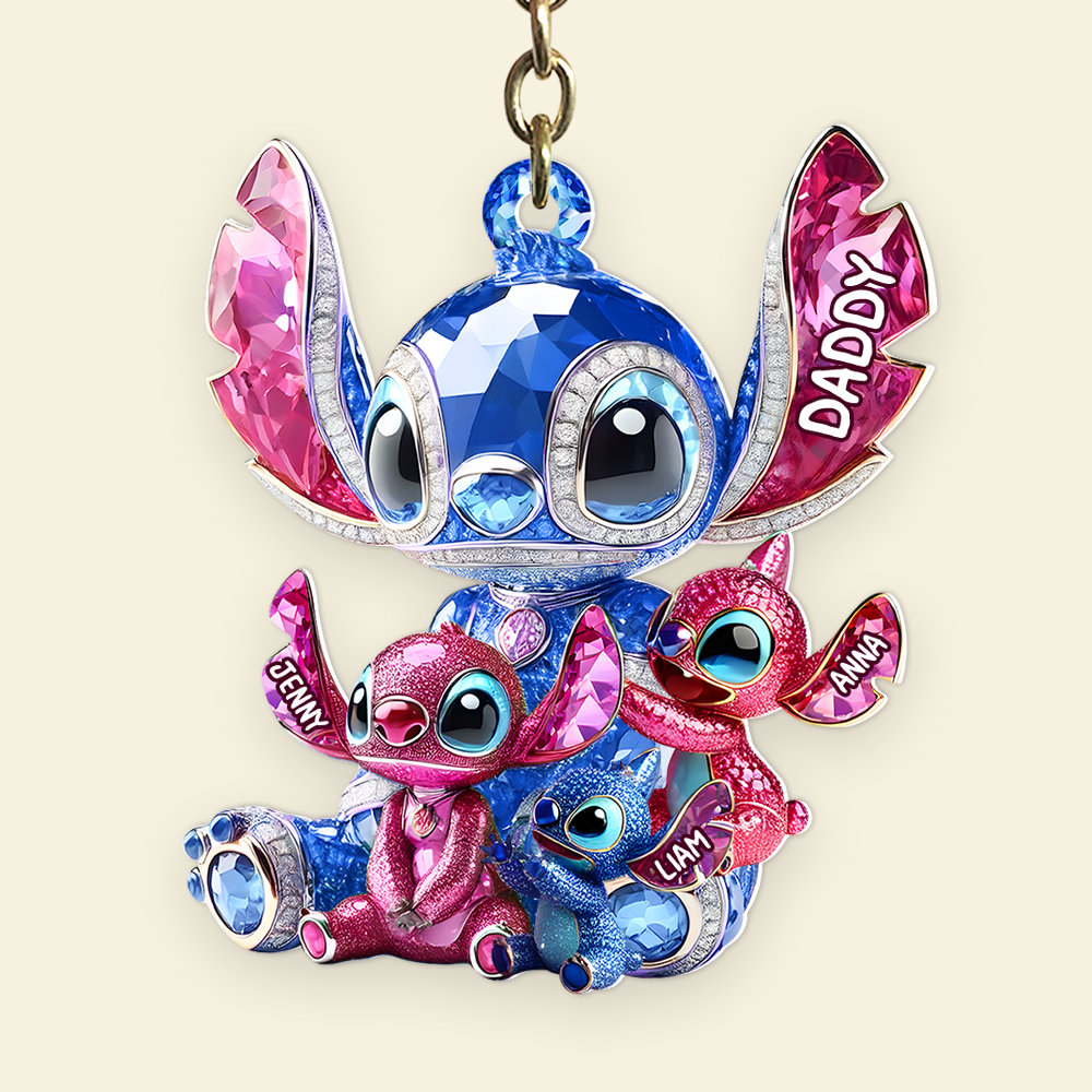 Magical Dad Keychain – Personalized Holiday Surprise With Kids' Names 03tgpu280425-Homacus