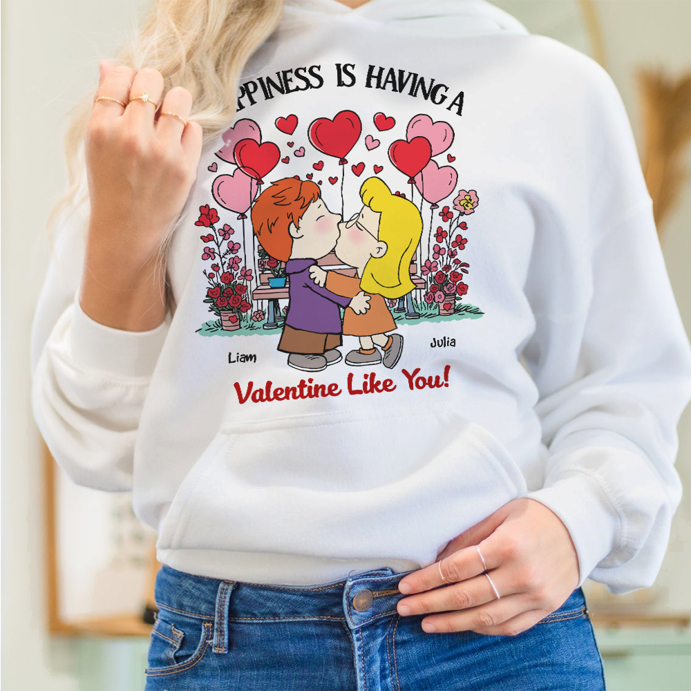 Personalized Gifts For Couple Shirt Valentine Happiness 06xqpu291124hg-Homacus