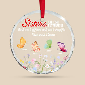 Personalized Gifts For Sisters Christmas Ornament Butterflies Wild Flower 02xqtn261124-Homacus