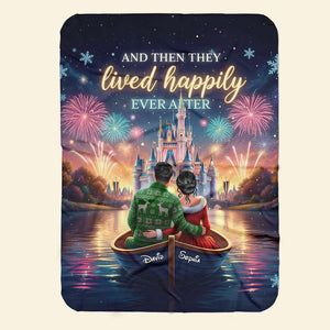Happy Couple Blanket Personalized Gifts For Couple 06HUDT201125-Homacus