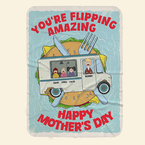 Personalized Gifts For Mom Blanket You're Flipping Amazing 01TODT281224HG-Homacus