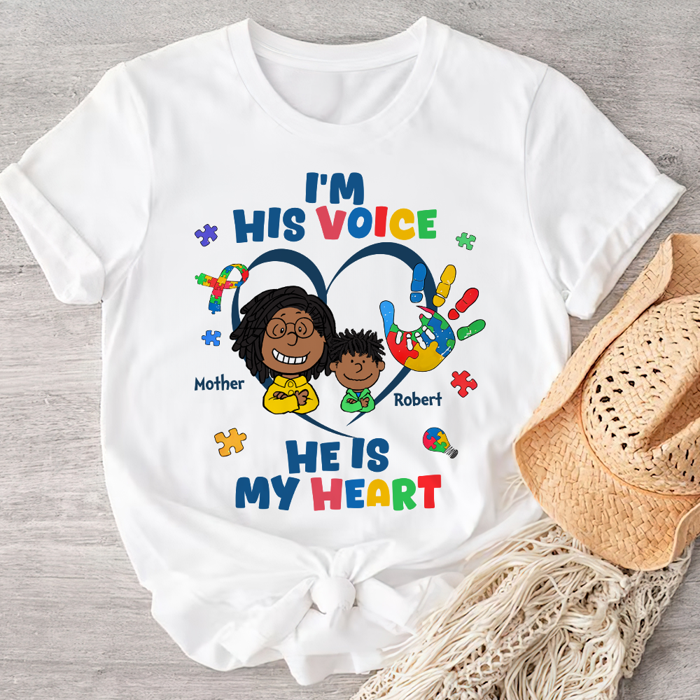 Personalized Gifts For Autism Mom Shirt I'm His Voice 03kapu240225hh-Homacus