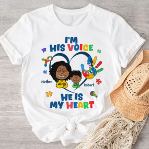 Personalized Gifts For Autism Mom Shirt I'm His Voice 03kapu240225hh-Homacus